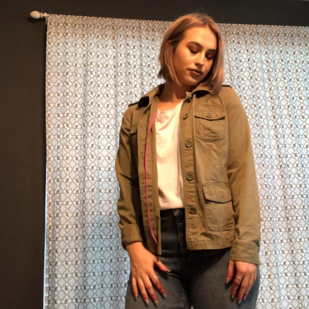 Olive green jacket!